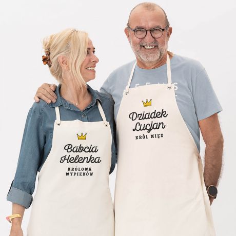 Personalizowane fartuchy PRAKTYCZNY PREZENT NA DZIE BABCI I DZIADKA prezent dla babci i dziadka