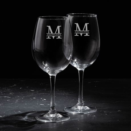 Grawerowane kieliszki do wina MONOGRAM