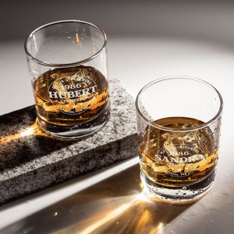 Komplet szklanek do whisky PREZENT NA 40 URODZINY DLA PARY szklanki do whisky prezent dla pary
