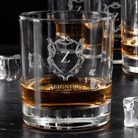 Komplet szklanek do whisky z grawerem PREZENT URODZINOWY DLA MʯCZYZNY szklanki do whisky z grawerem