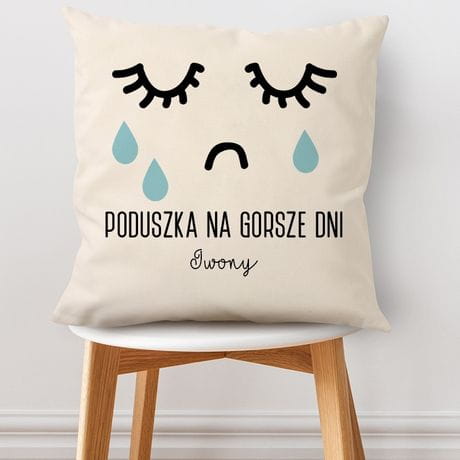 Komplet poduszek personalizowanych z baweny PREZENT DLA SIOSTRY NA URODZINY