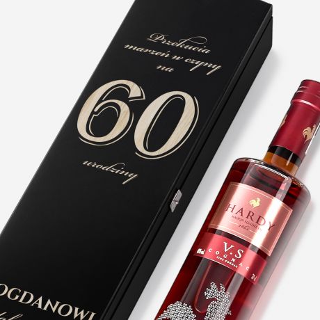 Koniak z grawerem EKSKLUZYWNY PREZENT NA 60 URODZINY DLA MʯCZYZNY prezent na 60 dla mczyzny