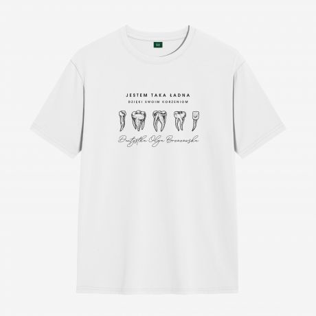 Koszulka damska DLA DENTYSTY - XL koszulka dla dentysty prezent dla stomatologa prezent dla lekarki
