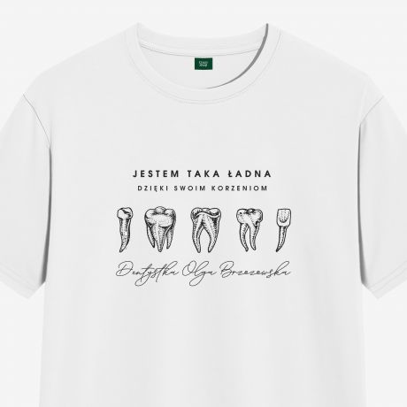 Koszulka damska DLA DENTYSTY - XL koszulka dla dentysty prezent dla stomatologa prezent dla lekarki