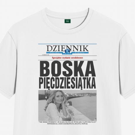 Koszulka damska na 50 urodziny DZIENNIK - S prezent na 50 urodziny koszulka na 50 urodziny