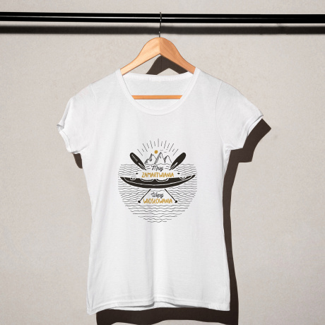 Damska koszulka NA KAJAK personalizowana - XL