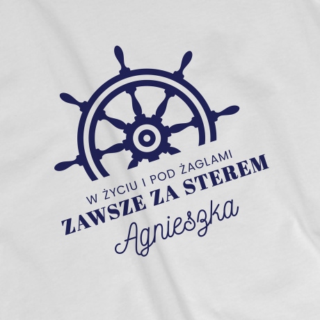 Personalizowana koszulka damska PREZENT DLA ŻEGLARKI