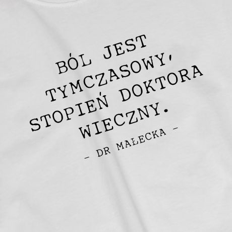 Personalizowana koszulka damska PREZENT NA OBRON PRACY DOKTORSKIEJ - S