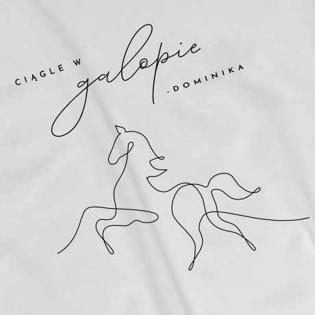 Damska koszulka z koniem CIGLE W GALOPIE - M