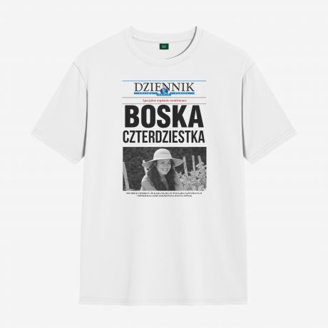 Koszulka damska z nadrukiem DZIENNIK prezent na 40 urodziny - XL