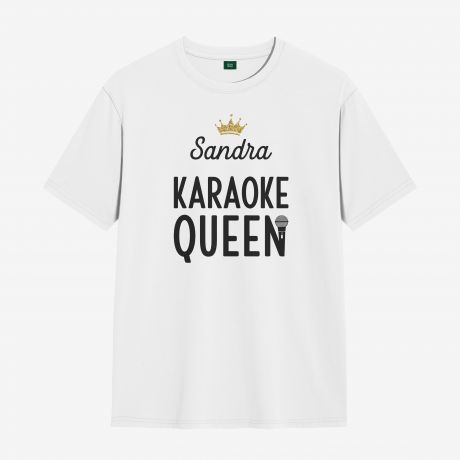 Koszulka damska z nadrukiem KARAOKE QUEEN - XL