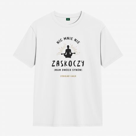 Koszulka damska z nadrukiem ZASKOCZENIE koszulka dla mamy na urodziny - XL