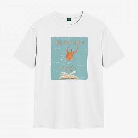 Personalizowana koszulka SKOK W BOOK prezent dla czytelnika - XL koszulka z nadrukiem prezent dla mola ksi��kowego