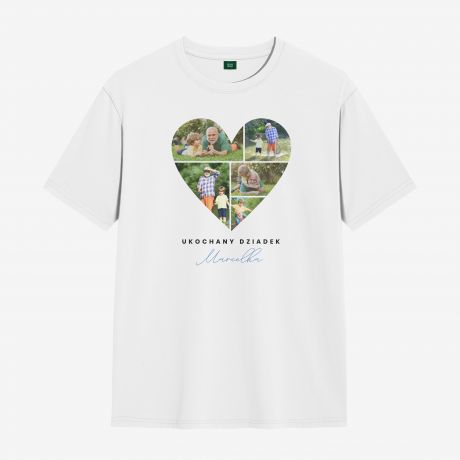 Koszulka dla dziadka ze zdj�ciami UKOCHANY DZIADEK prezent od wnuka - M koszulka na Dzie� Dziadka prezent dla dziadka