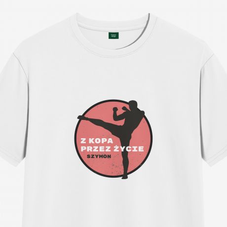 Koszulka dla kickboxera Z KOPA PRZEZ YCIE - XL