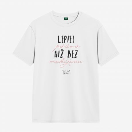 Koszulka dla kosmetyczki LEPIEJ PӬNO NI BEZ MAKIJAU - XL prezent dla kosmetyczki