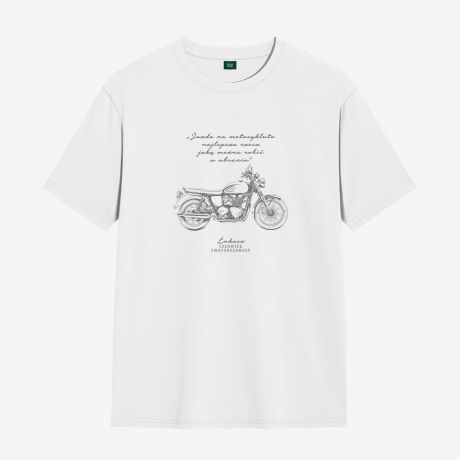 Koszulka dla motocyklisty ZMOTORYZOWANY mieszny prezent dla motocyklisty - M