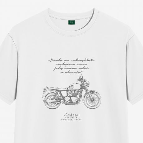 Koszulka dla motocyklisty ZMOTORYZOWANY mieszny prezent dla motocyklisty - M