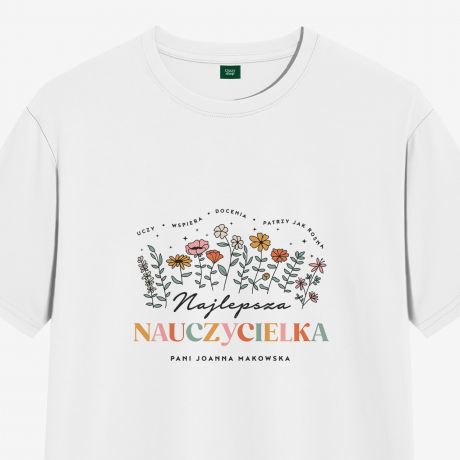 Personalizowana koszulka dla nauczycielki PREZENT NA ZAKO�CZENIE ROKU SZKOLNEGO - M
