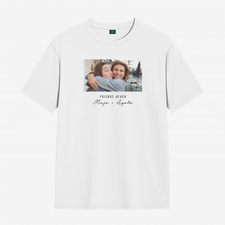 Koszulka dla przyjaciki FRIENDS 4EVER koszulka ze zdjciem - XL personalizowana koszulka prezent dla przyjaciki