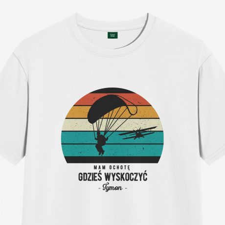 Koszulka dla spadochroniarza MAM OCHOT GDZIE WYSKOCZY - M