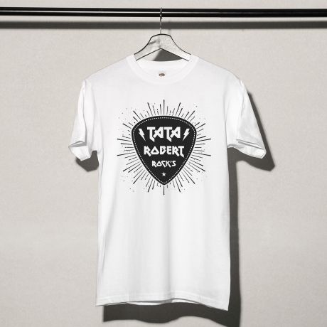 Koszulka dla taty muzyka TATA ROCK`S - S
