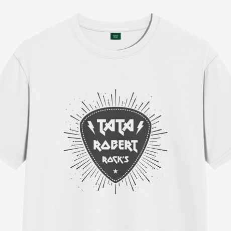 Koszulka dla taty muzyka TATA ROCK`S - S