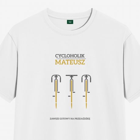 Koszulka mska CYCLOHOLIK prezent dla rowerzysty - S
