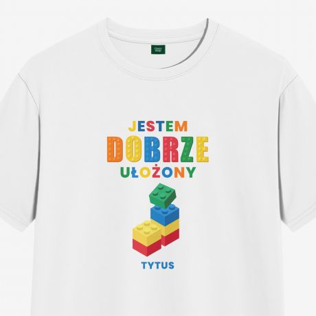 Koszulka mska DOBRZE UOONY prezent dla fana klockw - M prezent dla mczyzny personalizowana koszulka