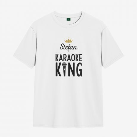 Koszulka mska KARAOKE KING mieszny prezent dla kolegi - S