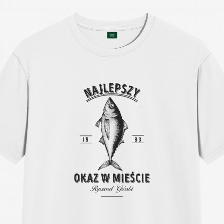 Koszulka mska z nadrukiem NAJLEPSZY OKAZ prezent dla wdkarza na urodziny - XL