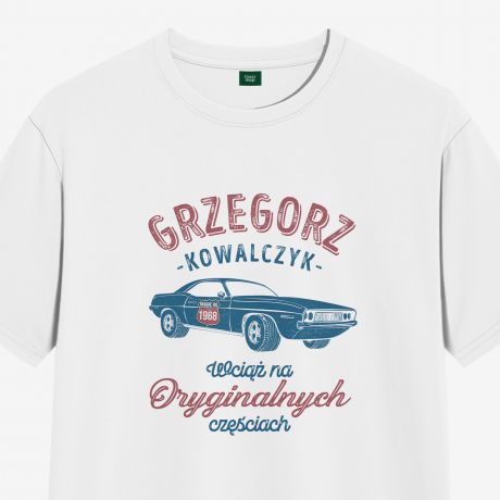Koszulka mska z nadrukiem ORIGINAL prezent dla mionika motoryzacji - XL