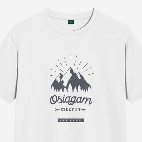 Koszulka mska z nadrukiem OSIGAM SZCZYTY prezent dla alpinisty - S