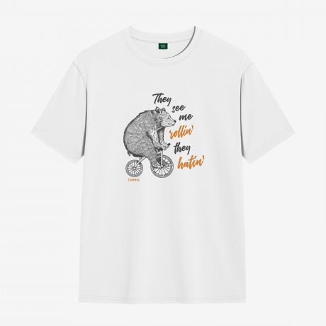  Koszulka mska z nadrukiem ROLLIN prezent dla rowerzysty - XL