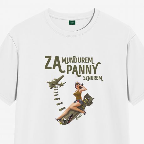 Koszulka mska z nadrukiem ZA MUNDUREM prezent dla onierza - XXL