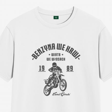 Koszulka MOTOCROSS - BENZYNA WE KRWI prezent dla motocyklisty - XXL