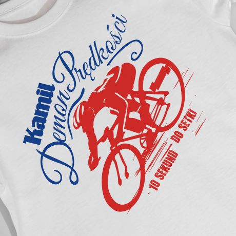 Koszulka rowerzysty DEMON PRĘDKOŚCI prezent dla cyklisty - L