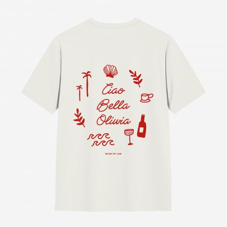 Koszulka TheDayOff Ciao Bella - S koszulki z haftem koszulki z nadrukiem