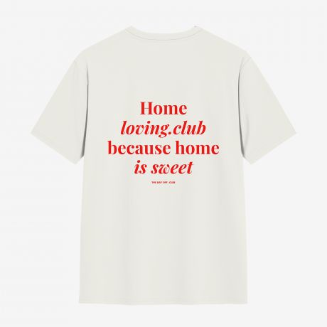 Koszulka TheDayOff Home Loving Club - S koszulka z nadrukiem prezent dla domatora koszulka z haftem