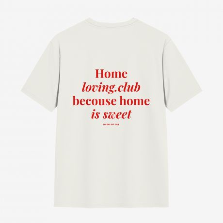 Koszulka TheDayOff Home Loving Club - S koszulka z nadrukiem prezent dla domatora koszulka z haftem