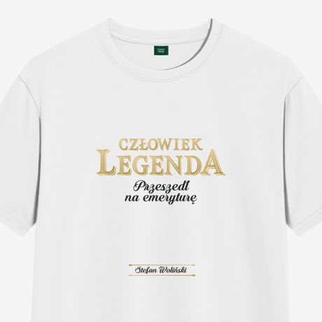 Koszulka z nadrukiem CZOWIEK LEGENDA prezent z okazji przejcia na emerytur - XXL