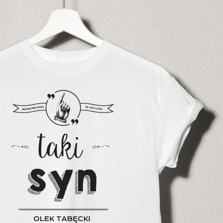 Koszulka z nadrukiem JAKI OJCIEC TAKI SYN prezent dla chopca