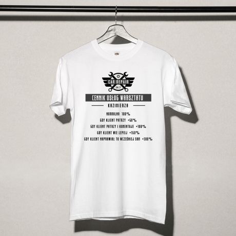 Koszulka z nadrukiem WARSZTAT prezent dla mechanika - XL