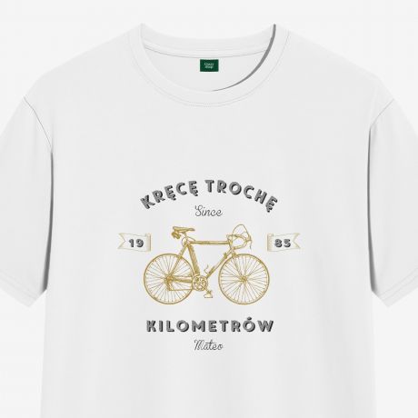 Koszulka z rowerem KRCE KILOMETRY prezent dla rowerzysty - XXL