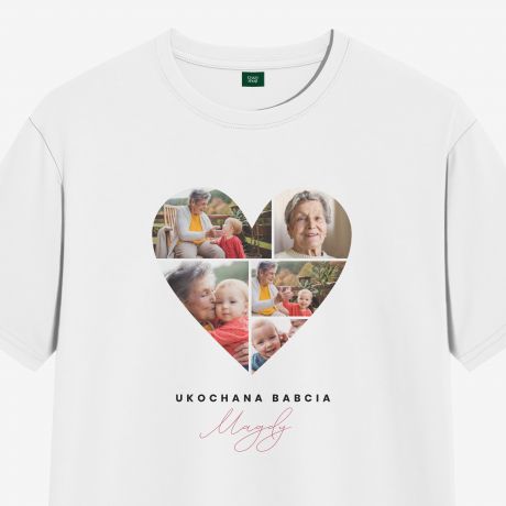 Koszulka ze zdjciem PREZENT DLA BABCI od wnuczki - XL personalizowany prezent dla babci