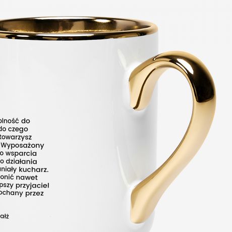 Kubek bia�o-z�oty DEFINICJA prezent dla m�a na urodziny prezent dla m�a na rocznic�