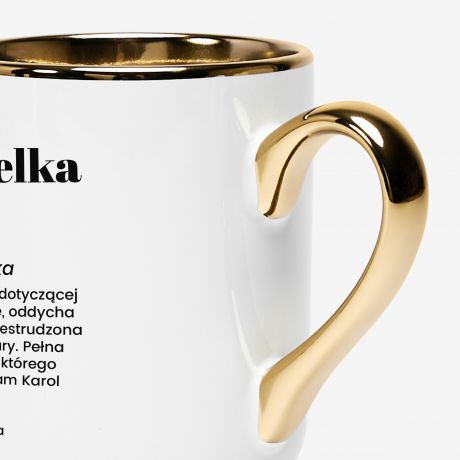 Kubek bia�o-z�oty DEFINICJA prezent dla nauczycielki biologii