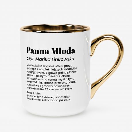  Kubek bia�o-z�oty DEFINICJA prezent dla panny m�odej