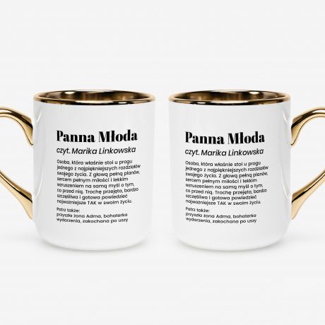  Kubek bia�o-z�oty DEFINICJA prezent dla panny m�odej