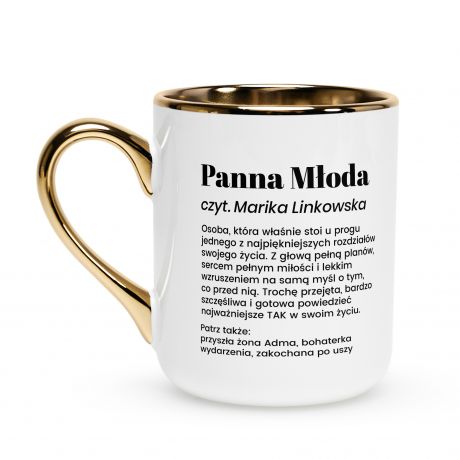 Kubek bia�o-z�oty DEFINICJA prezent dla panny m�odej